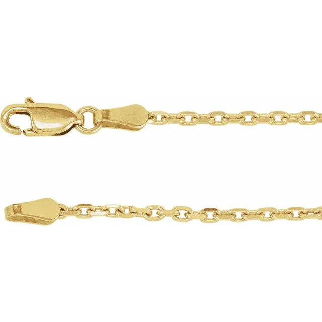 14K .9mm 18 Cable Chain