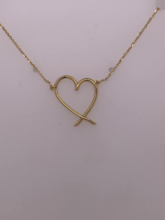 14K Delicate Heart Necklace
