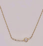 14K Diamond Bar Necklace