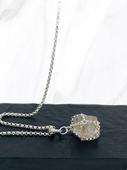 Caged Quartz Pendant