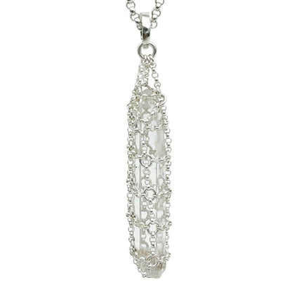 Caged Quartz Spike Pendant