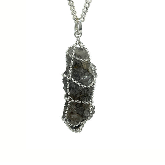 Caged Smoky Quartz Pendant