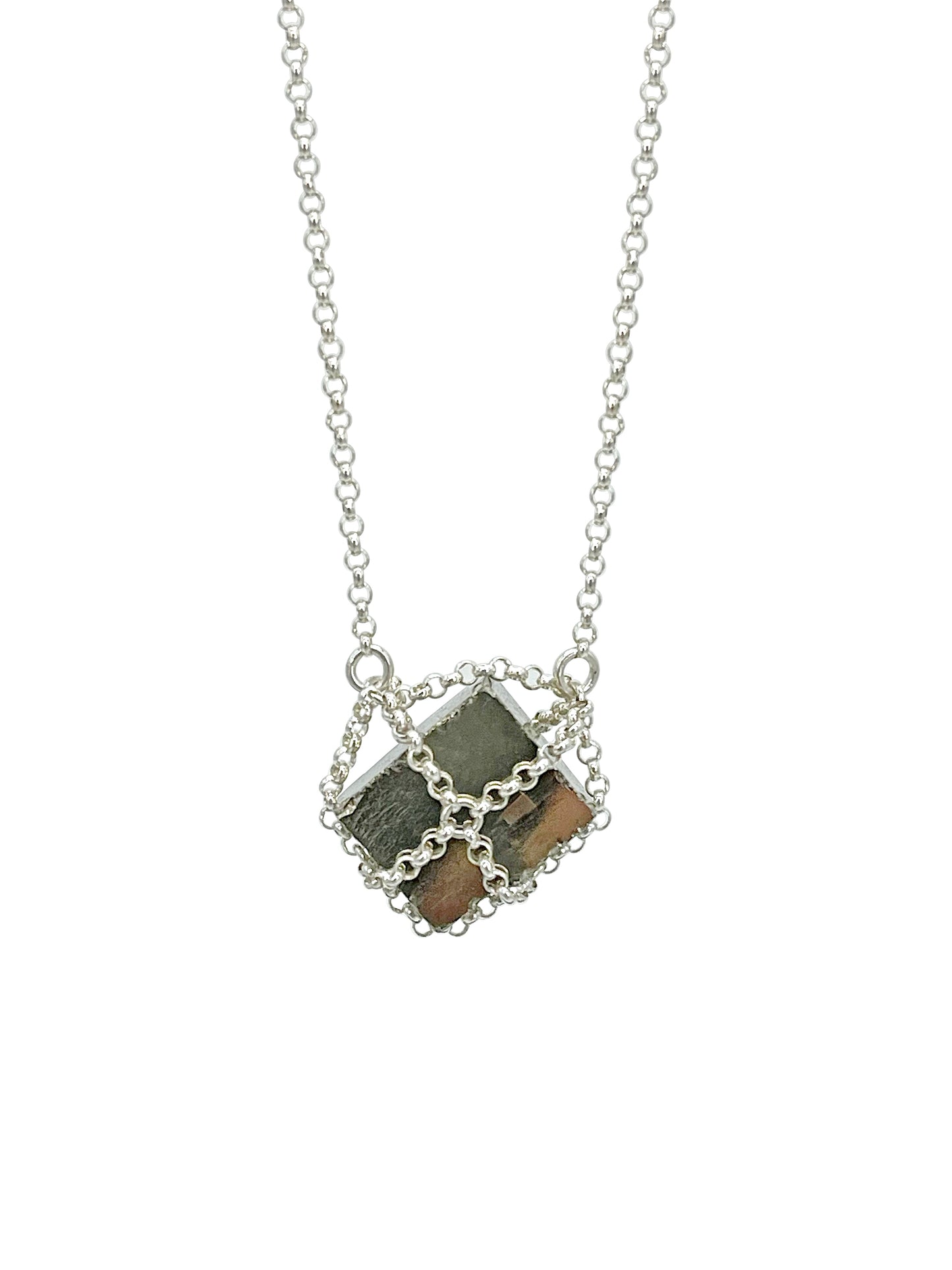 Cube Pyrite Pendant
