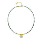 Gemstone Coin Necklace