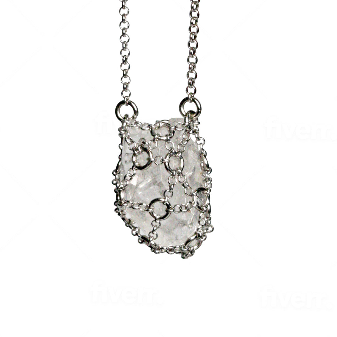 Caged Quartz Necklace